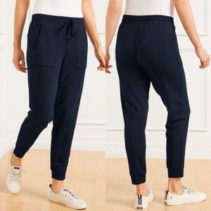 NWT J. CREW Cotton Cashmere Blend Cozy Loungewear Navy Blue Fall Winter Joggers